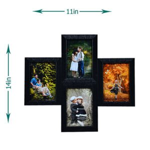 Personalized 4 Photo Collage Frame (11x14 Inches) Photo Printing Cost Not Included