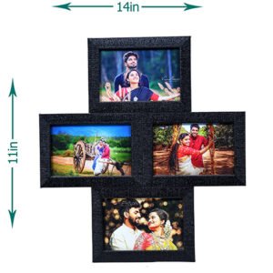 Personalized 4-Photo Horizontal  Collage Frame (11x14 Inches) Photo Printing Cost Not Included
