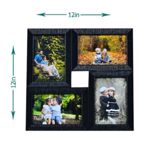 Personalized 4-Photo Collage Frame (12x12 Inches) Photo Printing Cost Not Included
