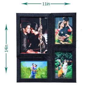 Personalized 4-Photo Collage Frame (14x11 Inches) Photo Print Cost Not Included