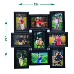 Personalized 9-Photo Collage Frame (19x19 Inches) Photo Printing Cost Not Included
