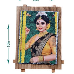 Personalised Square Photo Printed Ceramic Tile with Stand, Customize with Your Own Photos & Messages(10x10 Inches)