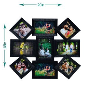 Personalized 9-Photo Collage Frame (20x18 Inches) Photo Printing Cost Not Included