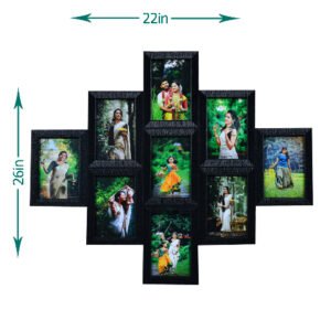 Personalized 9-Photo Collage Frame (26x22 Inches) Photo Printing Cost Not Included