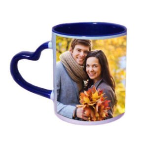 Personalized Heartin Handle and Photo Printed  Mug