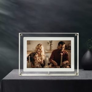 Led Photo Frame (12x8 Inches) Crystal Frame Studs